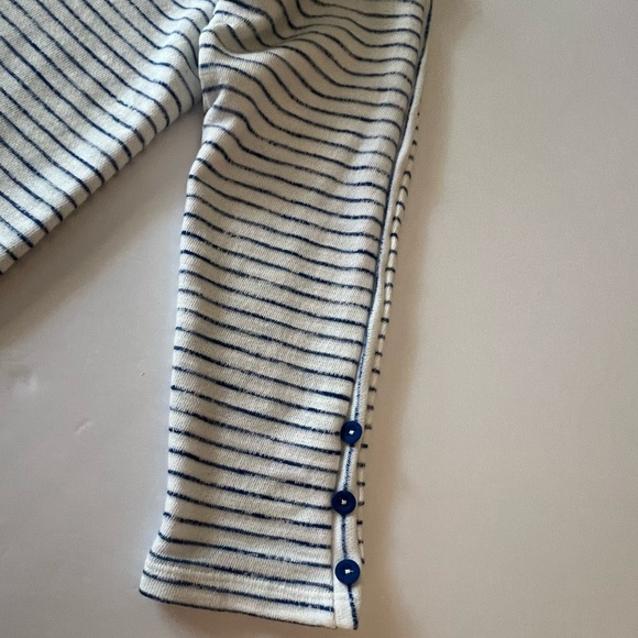 T FOR TALBOTS  MEDIUM PETITE 3/4 LENGTH SLEEVE TEE SHIRT  ROYAL BLUE NECKLINE - Picture 5 of 8